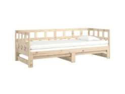 vidaXL Tagesbett Ausziehbar Massivholz Kiefer 2x(90x200) cm1279738