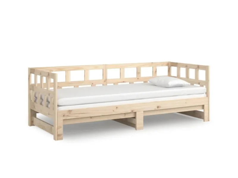 vidaXL Tagesbett Ausziehbar Massivholz Kiefer 2x(90x200) cm1279738