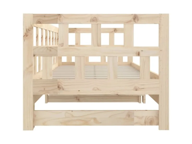 vidaXL Tagesbett Ausziehbar Massivholz Kiefer 2x(90x200) cm1279738