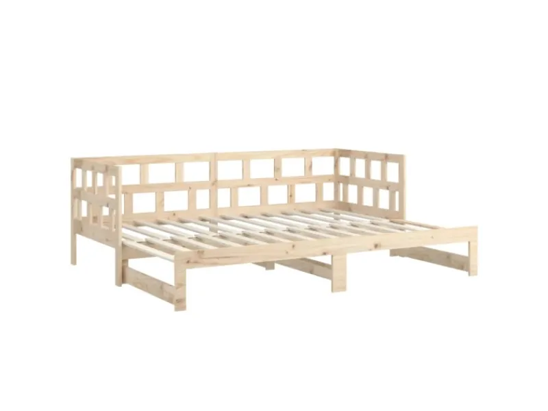 vidaXL Tagesbett Ausziehbar Massivholz Kiefer 2x(90x200) cm1279738