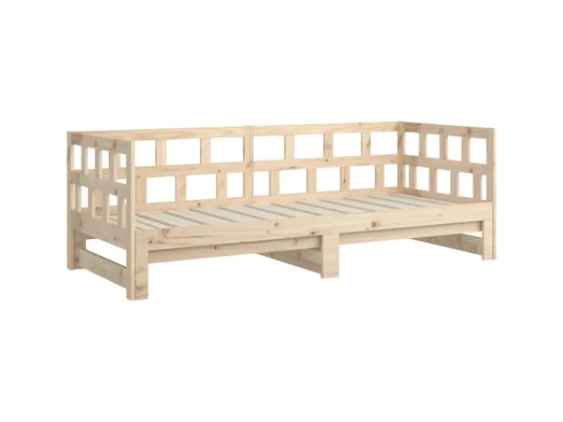 vidaXL Tagesbett Ausziehbar Massivholz Kiefer 2x(90x200) cm1279738