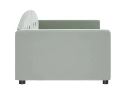 vidaXL Tagesbett Hellgrau 90x200 cm Samt1851818