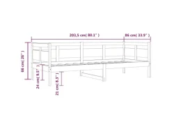 Hot vidaXL Tagesbett Massivholz Kiefer 80x200 cm1279818