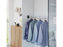 vidaXL Teleskop-Kleiderstangen 2 Stk Silbern 58-100 cm 344373