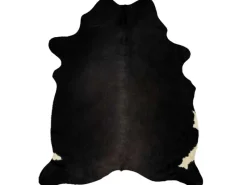 Online vidaXL Teppich Echtes Kuhfell Schwarz 150x170 Cm 618112