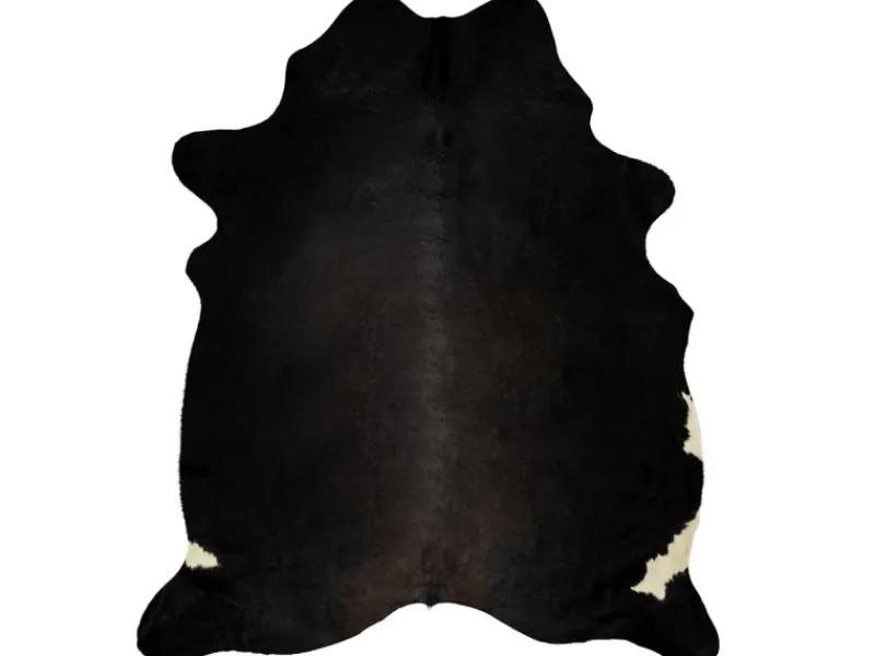 Online vidaXL Teppich Echtes Kuhfell Schwarz 150x170 Cm 618112