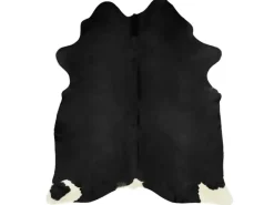 Online vidaXL Teppich Echtes Kuhfell Schwarz 150x170 Cm 618112