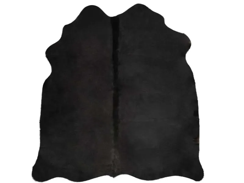 Online vidaXL Teppich Echtes Kuhfell Schwarz 150x170 Cm 618112