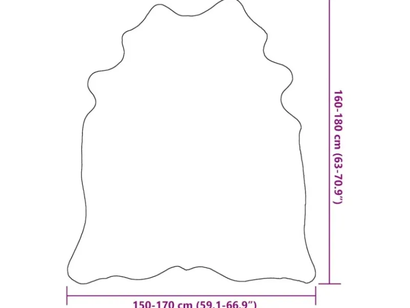 Online vidaXL Teppich Echtes Kuhfell Schwarz 150x170 Cm 618112