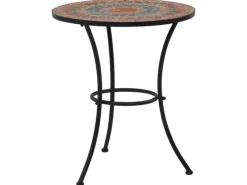 vidaXL 3-Tlg Bistro-Set Mosaik Keramik Orange Grau 279691