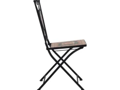 vidaXL 3-Tlg Bistro-Set Mosaik Keramik Orange Grau 279691