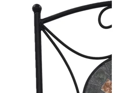 vidaXL 3-Tlg Bistro-Set Mosaik Keramik Orange Grau 279691