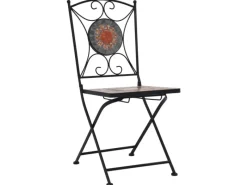 vidaXL 3-Tlg Bistro-Set Mosaik Keramik Orange Grau 279691
