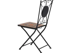 vidaXL 3-Tlg Bistro-Set Mosaik Keramik Orange Grau 279691