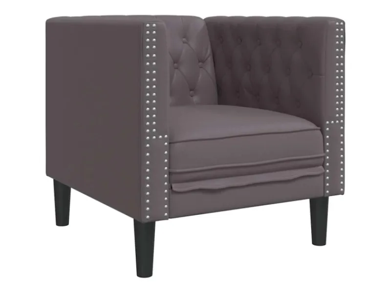 Best vidaXL 3-Tlg Chesterfield-Sofa-Set Kunstleder 3209270 Grau