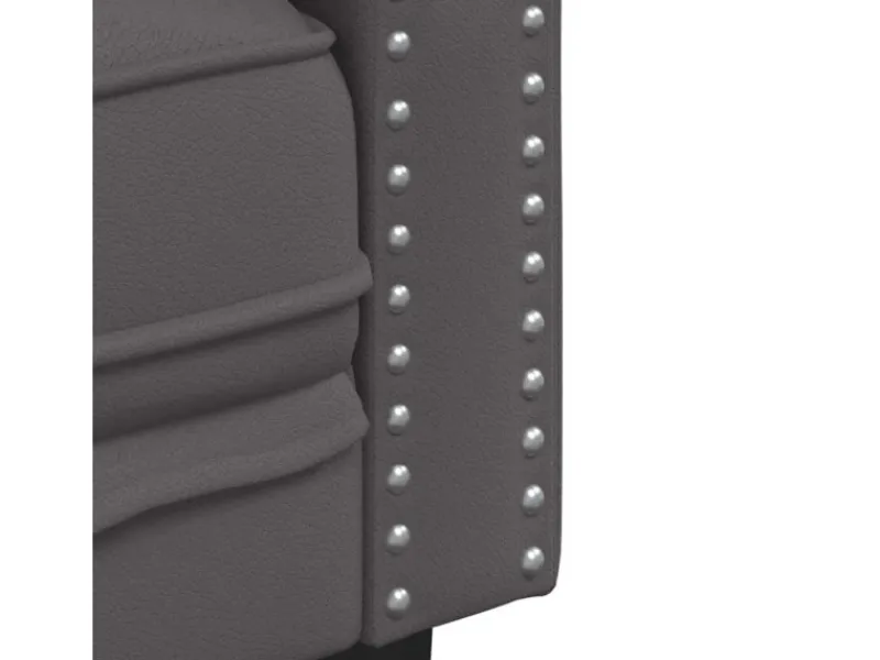 Best vidaXL 3-Tlg Chesterfield-Sofa-Set Kunstleder 3209270 Grau