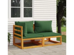Online vidaXL 2-tlg. Garten-Sofa-Set mit Kissen Massivholz Akazie