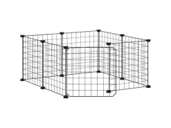 Best vidaXL 8-Tlg Haustierkäfig mit Tür Schwarz 35x35 cm Stahl Modell 4