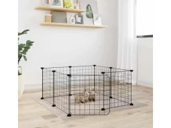 Best vidaXL 8-Tlg Haustierkäfig mit Tür Schwarz 35x35 cm Stahl Modell 4