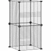 vidaXL 8-Tlg Haustierkäfig Schwarz 35x35 cm Stahl Modell 6