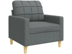 Online vidaXL 3-Tlg Sofagarnitur Dunkelgrau Stoff 2149639