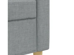 vidaXL 2-Tlg Sofagarnitur Hellgrau Stoff 2149641