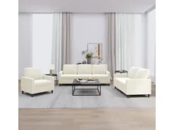 vidaXL 3-Tlg Sofagarnitur mit Kissen Samt 3201484