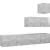 Clearance vidaXL 4-tlg. TV-Schrank-Set Betongrau Holzwerkstoff Modell 25