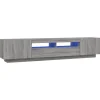 vidaXL 2-tlg. TV-Schrank-Set LED-Leuchten Grau Sonoma Holzwerkstoff 2