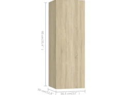 vidaXL 8-tlg. TV-Schrank-Set Sonoma-Eiche Holzwerkstoff 4