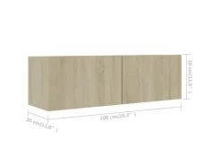 Discount vidaXL 8-tlg. TV-Schrank-Set Sonoma-Eiche Holzwerkstoff Modell 11