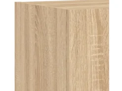 vidaXL 4-tlg. TV-Wohnwand mit LED-Leuchten Sonoma-Eiche Modell 2