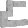 Discount vidaXL 5-tlg. Wohnwand Betongrau Holzwerkstoff Modell 8