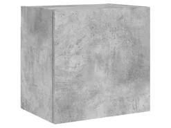 Hot vidaXL 4-Tlg Wohnwand Betongrau Holzwerkstoff 3216503