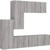 vidaXL 5-Tlg Wohnwand Grau Sonoma Holzwerkstoff 3216494
