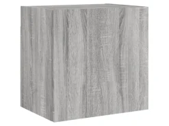 Hot vidaXL 4-Tlg Wohnwand Grau Sonoma Holzwerkstoff 3216433