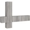 vidaXL 5-Tlg Wohnwand Grau Sonoma Holzwerkstoff 3216462