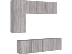 vidaXL 5-Tlg Wohnwand Grau Sonoma Holzwerkstoff 3216469