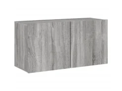 vidaXL 5-Tlg Wohnwand Grau Sonoma Holzwerkstoff 3216469