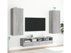 vidaXL 5-Tlg Wohnwand Grau Sonoma Holzwerkstoff 3216544