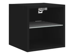 Hot vidaXL 7-tlg. Wohnwand mit LED-Beleuchtung Schwarz Holzwerkstoff Modell 1