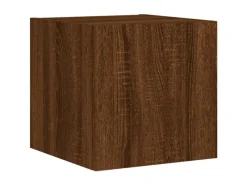 vidaXL 4-tlg. Wohnwand mit LED-Beleuchtung Braun Eiche Holzwerkstoff Modell 8