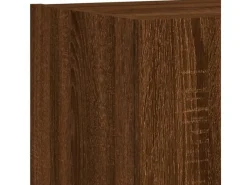 vidaXL 4-tlg. Wohnwand mit LED-Beleuchtung Braun Eiche Holzwerkstoff Modell 8