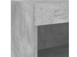 vidaXL 7-tlg. Wohnwand mit LED-Beleuchtung Betongrau Holzwerkstoff