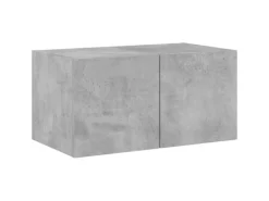 Discount vidaXL 4-tlg. Wohnwand mit LED-Beleuchtung Betongrau Holzwerkstoff Modell 5