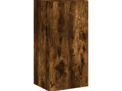 New vidaXL 5-Tlg Wohnwand mit LED-Beleuchtung Räuchereiche Holzwerkstoff 3216829