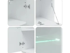 vidaXL 5-Tlg Wohnwand mit LED-Beleuchtung Artisan-Eiche Holzwerkstoff 3324234