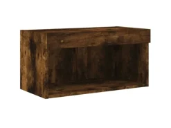 vidaXL 8-Tlg Wohnwand mit LED-Beleuchtung Räuchereiche Holzwerkstoff 3216637 Raucheiche