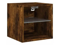 vidaXL 8-Tlg Wohnwand mit LED-Beleuchtung Räuchereiche Holzwerkstoff 3216637 Raucheiche