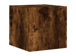 Hot vidaXL 4-Tlg Wohnwand mit LED-Beleuchtung Räuchereiche Holzwerkstoff 3216822